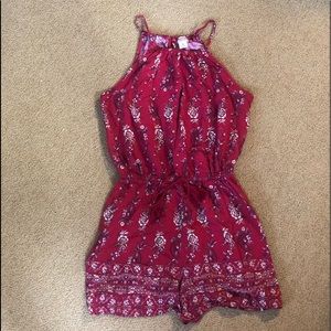 Red designed romper